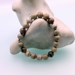 Krzemień pasiasty - bransoletka kulka fi 11 mm