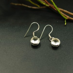 Kryształ górski - kolczyki w srebrze - okrągłe 