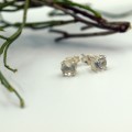 kolczyki kryształ górski kolczyki z kryształem górskim kolczyki sztyfty fasetowane biżuteria z kamieni naturalnych kolczyki srebrne z kamieniem kolczyki minimalistyczne