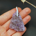 Ametyst  surowa szczotka - zawieszka