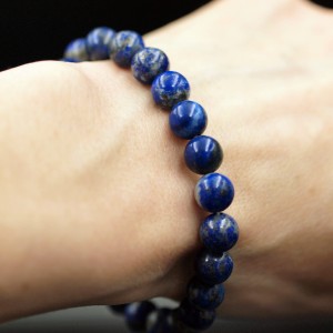 Lapis lazuli kuleczki 8 mm - bransoletka damska/męska
