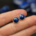 kolczyki lapis lazuli, kolczyki z lapis lazuli, kolczyki sztyfty 10 mm, biżuteria z kamieni naturalnych, niebieskie kolczyki